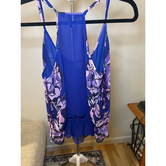 Guess Polyester Floral Tank Spaghetti Strap Sleeveless Scoop Neck Women's Size M - Picture 8 of 8